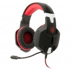 Casti gaming A+ Kago On-ear cu microfon, negru rosu