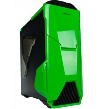 Carcasa SEGOTEP GAMMEX Warship Black/Green, lateral transparent, USB 3.0