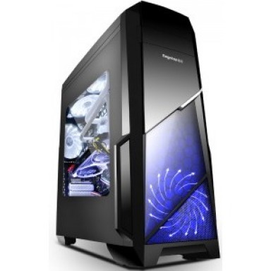 Carcasa SEGOTEP Sprint Black, lateral transparent, 2 ventilatoare, USB 3.0, design deosebit 