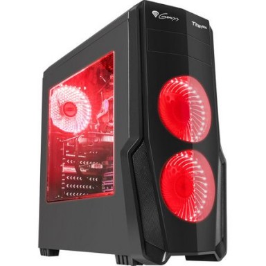 Carcasa Genesis Titan 800 Red, lateral transparent, USB 3.0