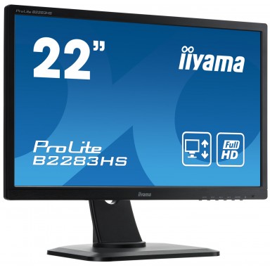 Monitor 22 inch LED IIYAMA PL2283H, VGA, DVI, HDMI, BLACK