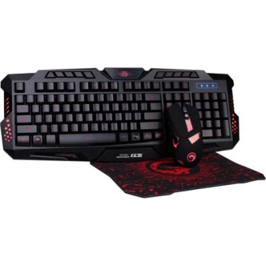 Kit Gaming, tastatura + mouse Marvo CM350, Negru