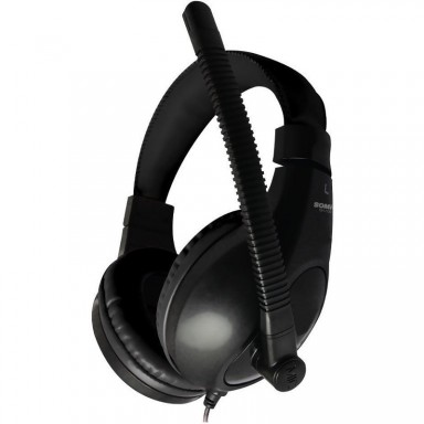 Casti Somic On-ear cu microfon, negru