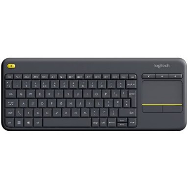 Tastatura Wireless Logitech K400 Plus Dark, Touchpad, USB, Black